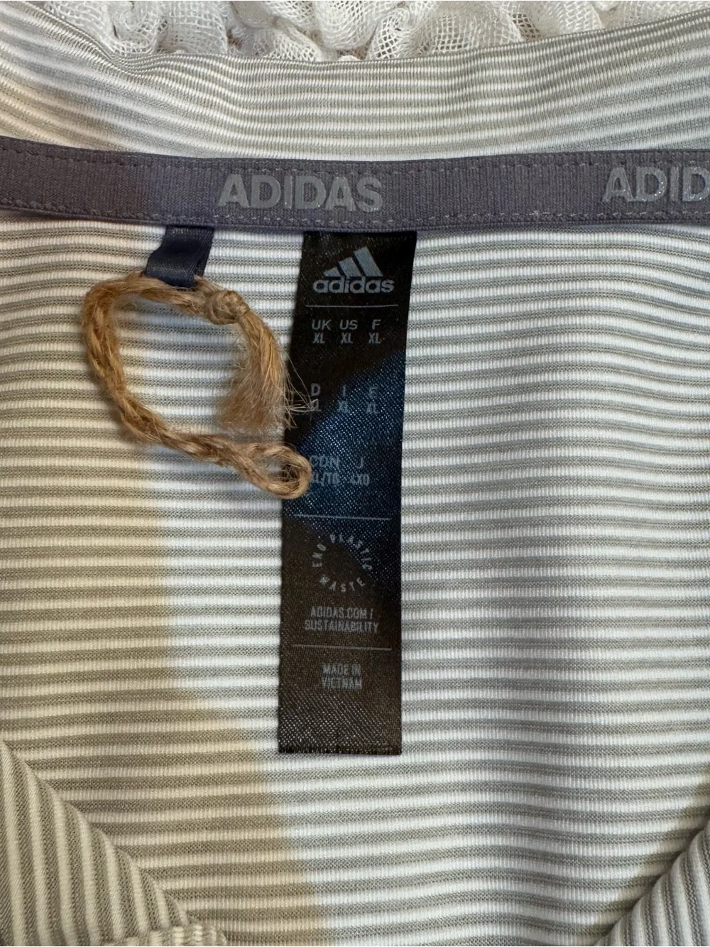New adidas Kennesaw State Light Gray Pinstripe Polo